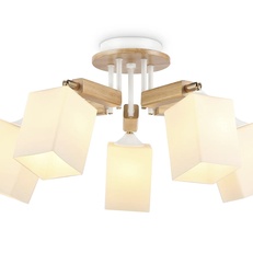 Изображение Подвесная люстра TR9518/5 WH/GD/FR белый/золото/белый матовый E27*5 max 40W D670*260