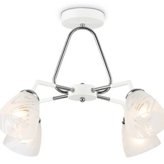 Изображение Подвесной светильник TR303291/4 WH/CH/FR белый/хром/белый матовый E27*4 max 60W D590*380