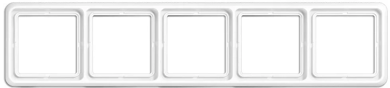 Изображение Рамка пятерная, горизонтальная/вертикальная Jung CD 500, белый CD585WW CD 500