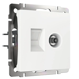 Изображение Розетка ТВ+Ethernet RJ-45 6 cat. (белый) W1181301