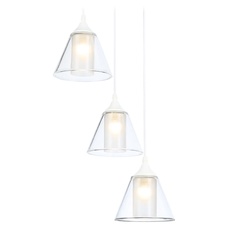 Изображение Подвесной светильник TR3553/3 WH/CL/FR белый/прозрачный/белый матовый E27/3 max 40W D340*800
