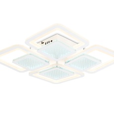 Изображение Потолочный светодиодный светильник с пультом FA4283/4+4 WH белый 100W 3000K+6400K/4200K/6400K+3000K 435*435*70 (ПДУ ИК)