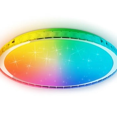 Изображение Светодиодный светильник c подсветкой RGB FF502 CH хром 80W 3000-6400K D500*70 (ПДУ ИК)