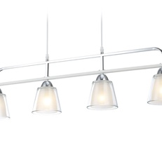 Изображение Подвесной светильник TR303242/4 WH/CH/CL/FR белый/хром/прозрачный/белый матовый E27*4 max 60W 870*120*780