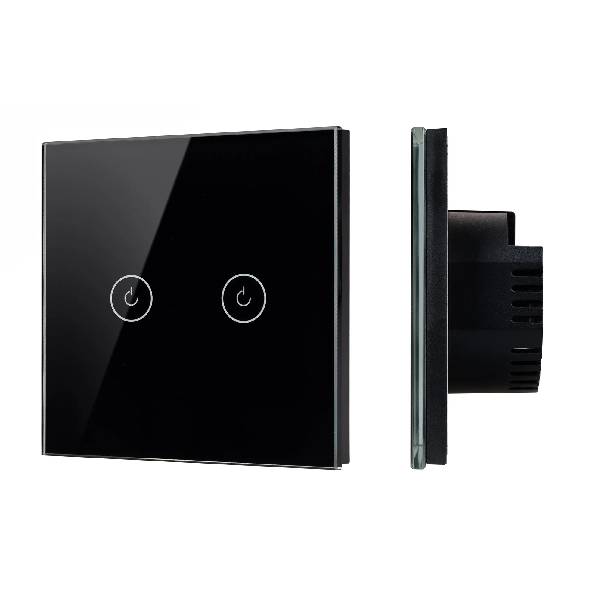 Выключатель сенсорный SWT-OMALI-S02-ZB-BK (250V, 10A, Zigbee) (Arlight, Стекло) - Изображение