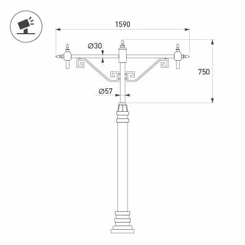 Кронштейн OXOR-SB4-2 BLACK (Arlight, Сталь) - Изображение