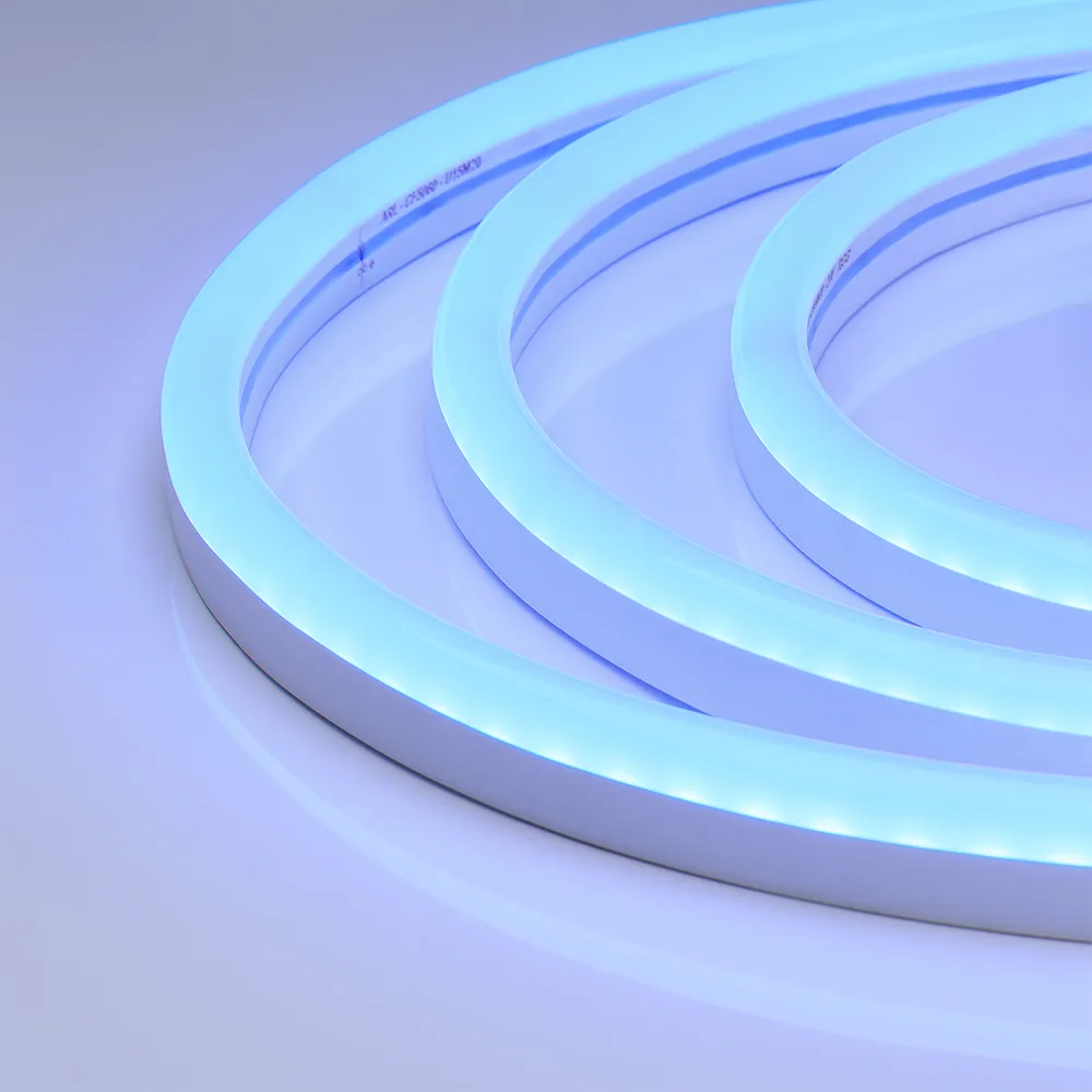 Лента герметичная WAVE-SIDE-A120-12x25mm 230V Blue (12 W/m, IP67, 50m, wire x2) (Arlight, Грибовидная форма) - Изображение