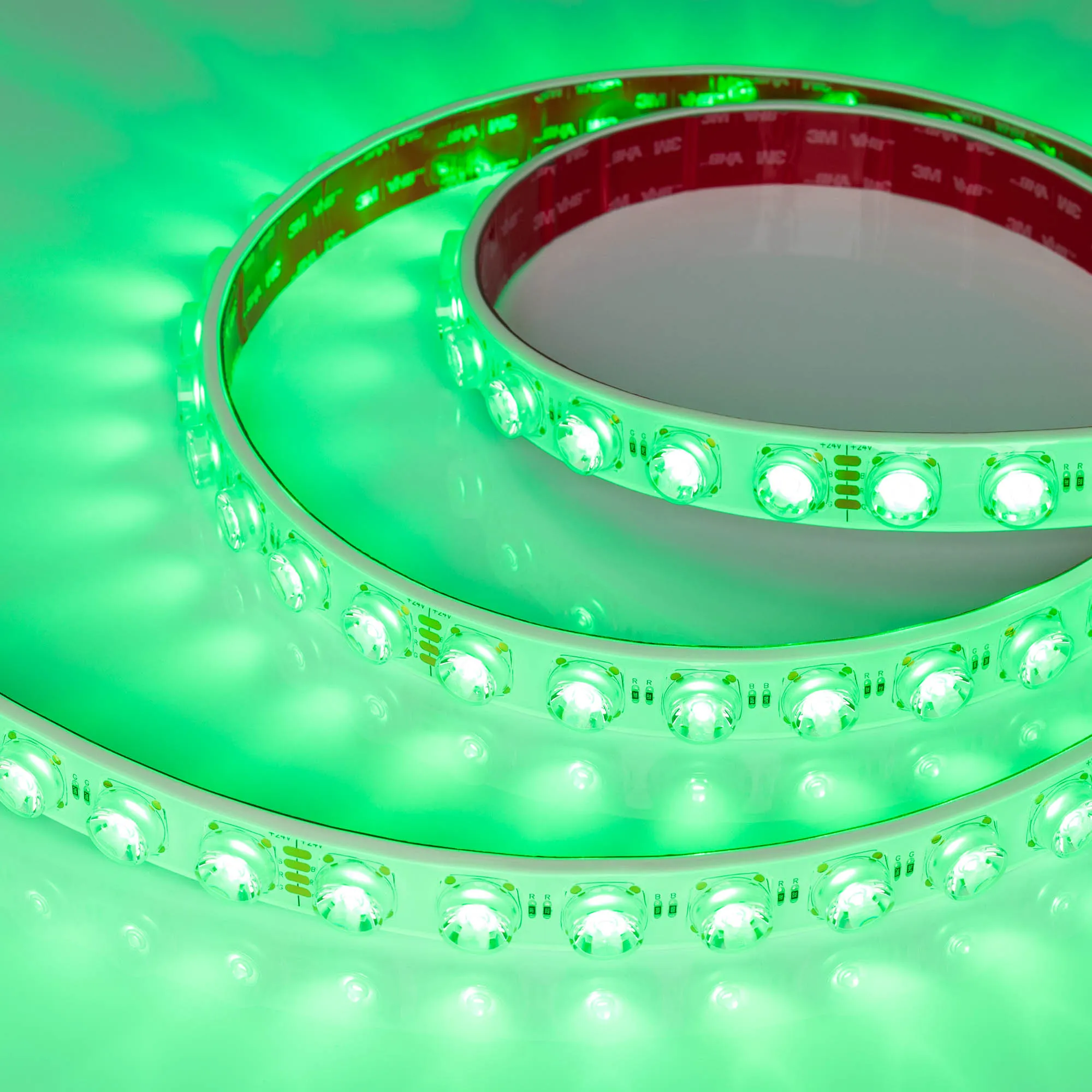 Лента герметичная FLT-PS-S42-23mm 24V RGB (21 W/m, IP67, 15deg, 5m) (Arlight, -) - Изображение