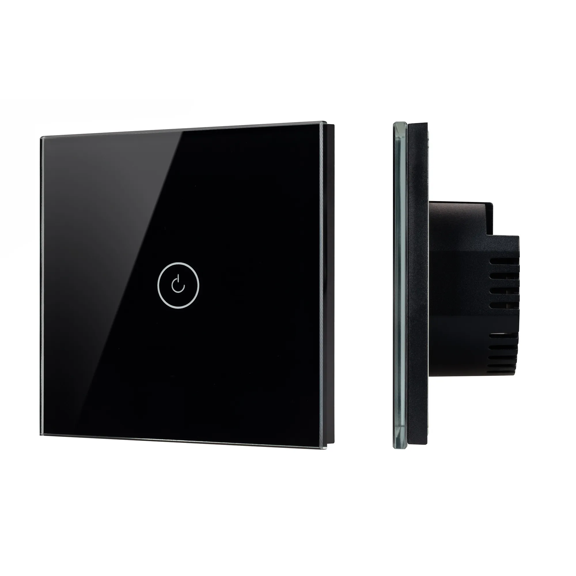 Выключатель сенсорный SWT-OMALI-S01-ZB-BK (250V, 10A, Zigbee) (Arlight, Стекло) - Изображение