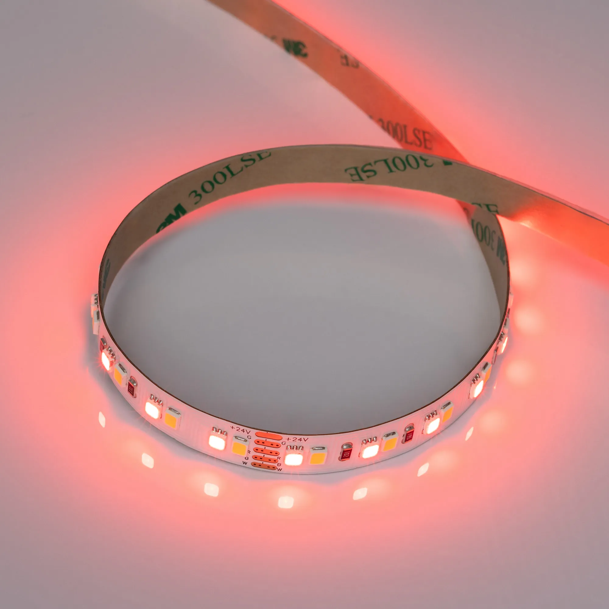 Лента RT-A168-10mm 24V RGBW-Warm (20 W/m, IP20, 5m) (Arlight, высок.эфф.150 лм/Вт) - Изображение