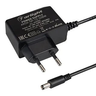 Блок питания ARDV-SP-12-24BW (24V, 0.5A, 12W) (Arlight, Адаптер, 5 лет) - Изображение