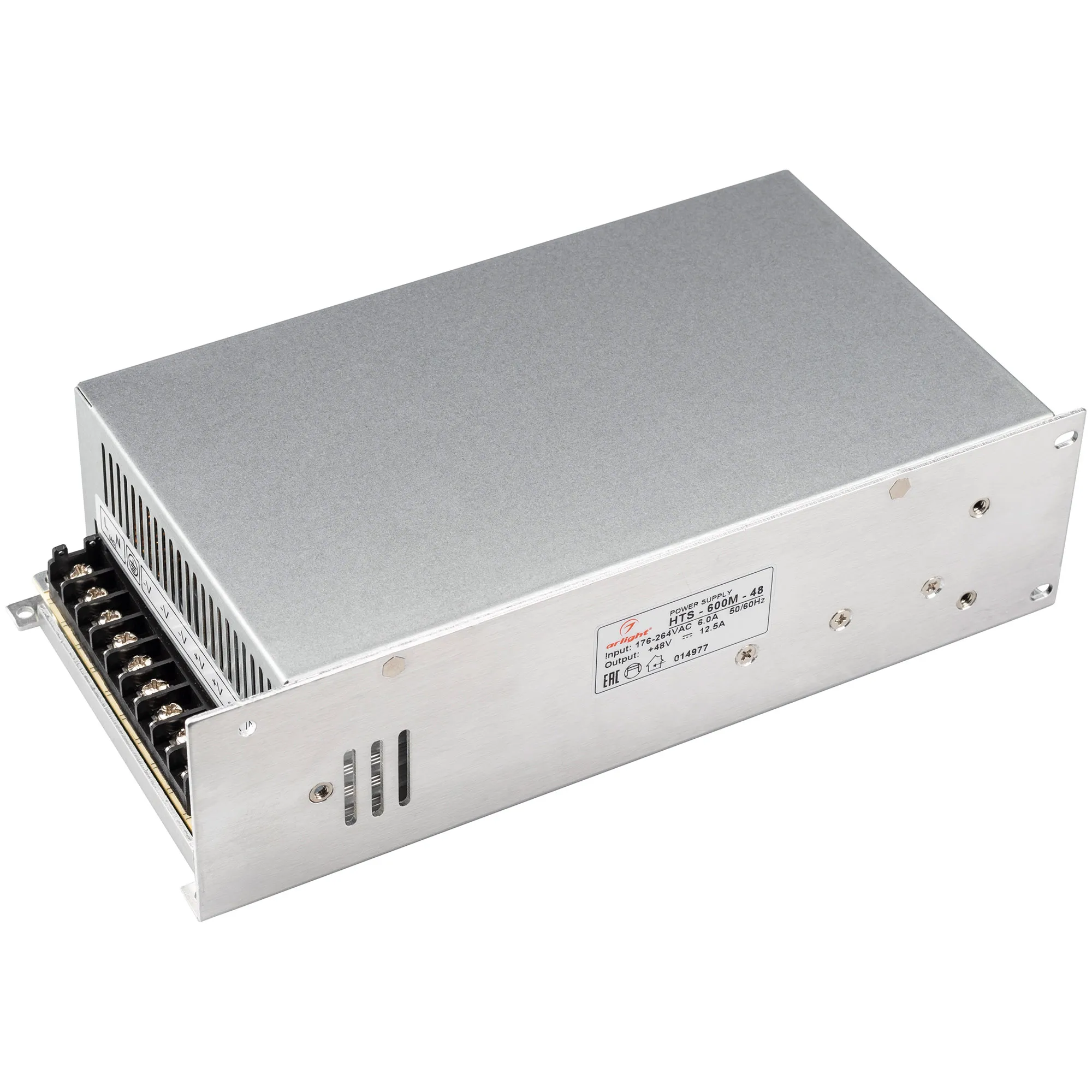 Блок питания HTS-600M-48 (48V, 12.5A, 600W) (Arlight, IP20 Сетка, 3 года) - Изображение
