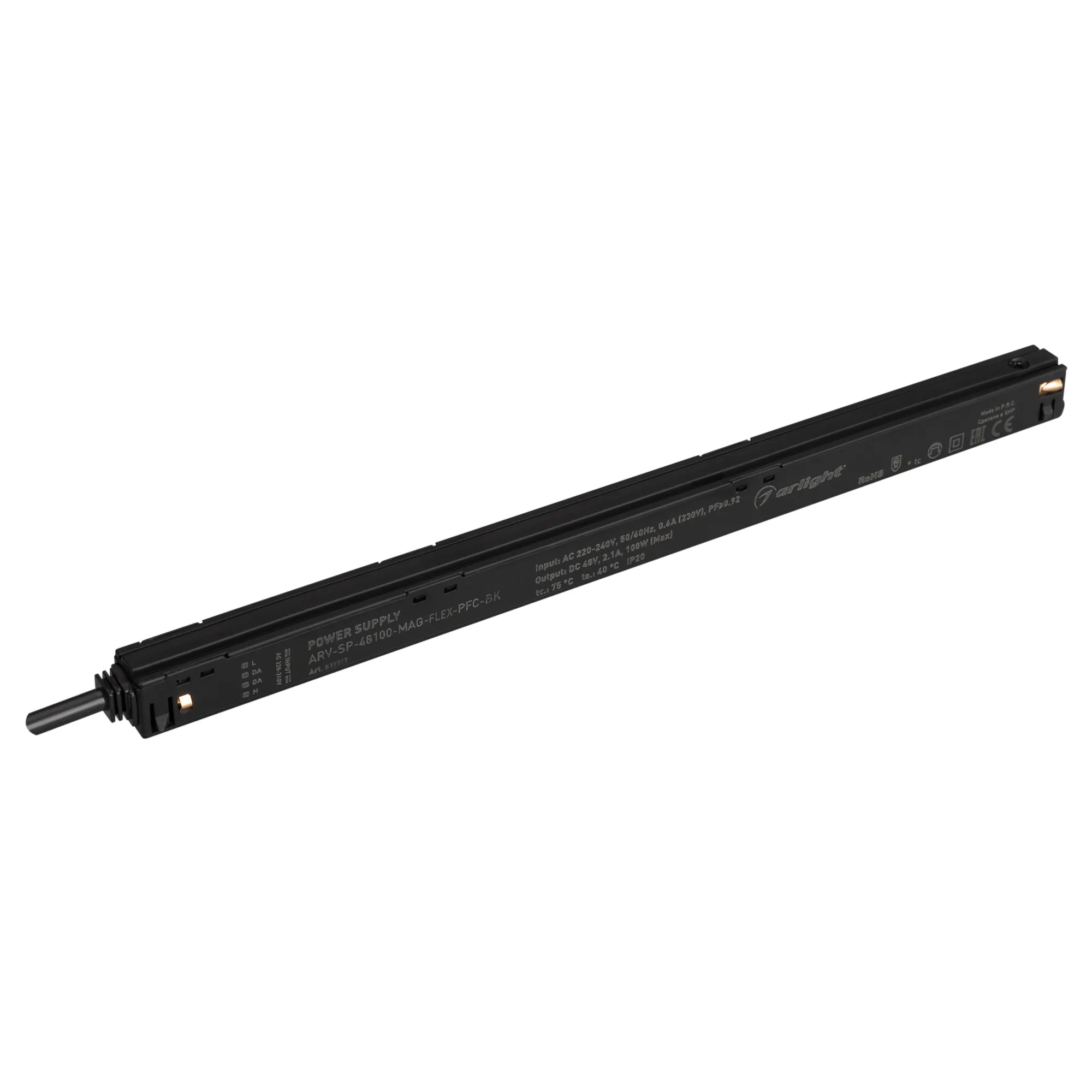 Блок питания ARV-SP-48100-MAG-FLEX-PFC-BK (48V, 2.1A, 100W) (Arlight, IP20 Пластик, 5 лет) - Изображение