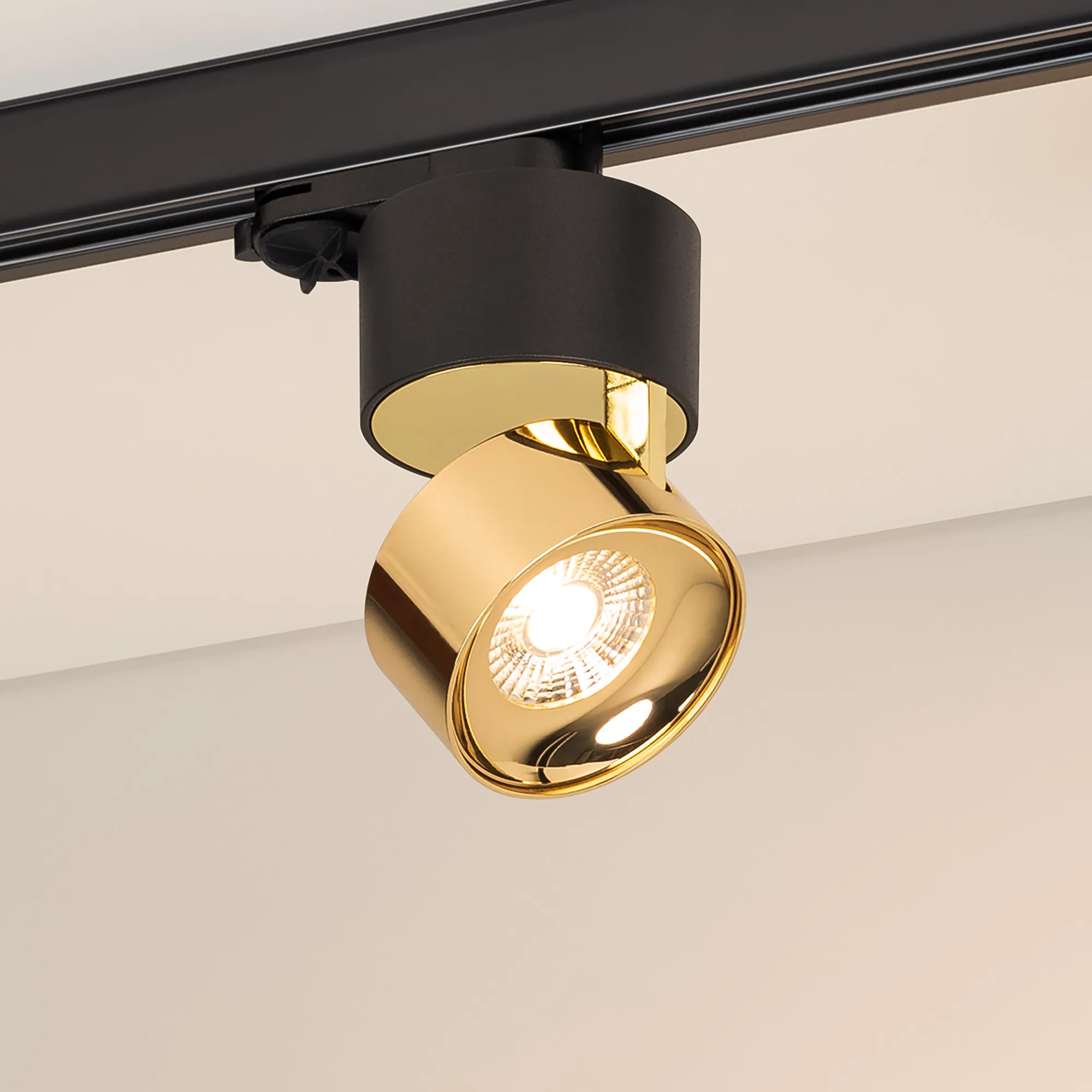 Светильник SP-PLURIO-TRACK-4TR-R77-9W Warm3000 (BK-BRS, 36 deg, 230V) (Arlight, IP20 Металл, 3 года) - Изображение