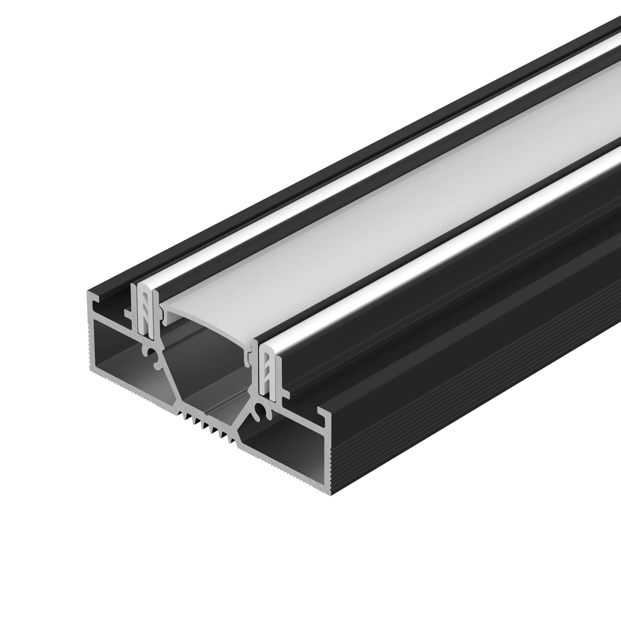 Профиль STRETCH-20-CEIL-D-CENTER-2000 BLACK (Arlight, Алюминий) - Изображение