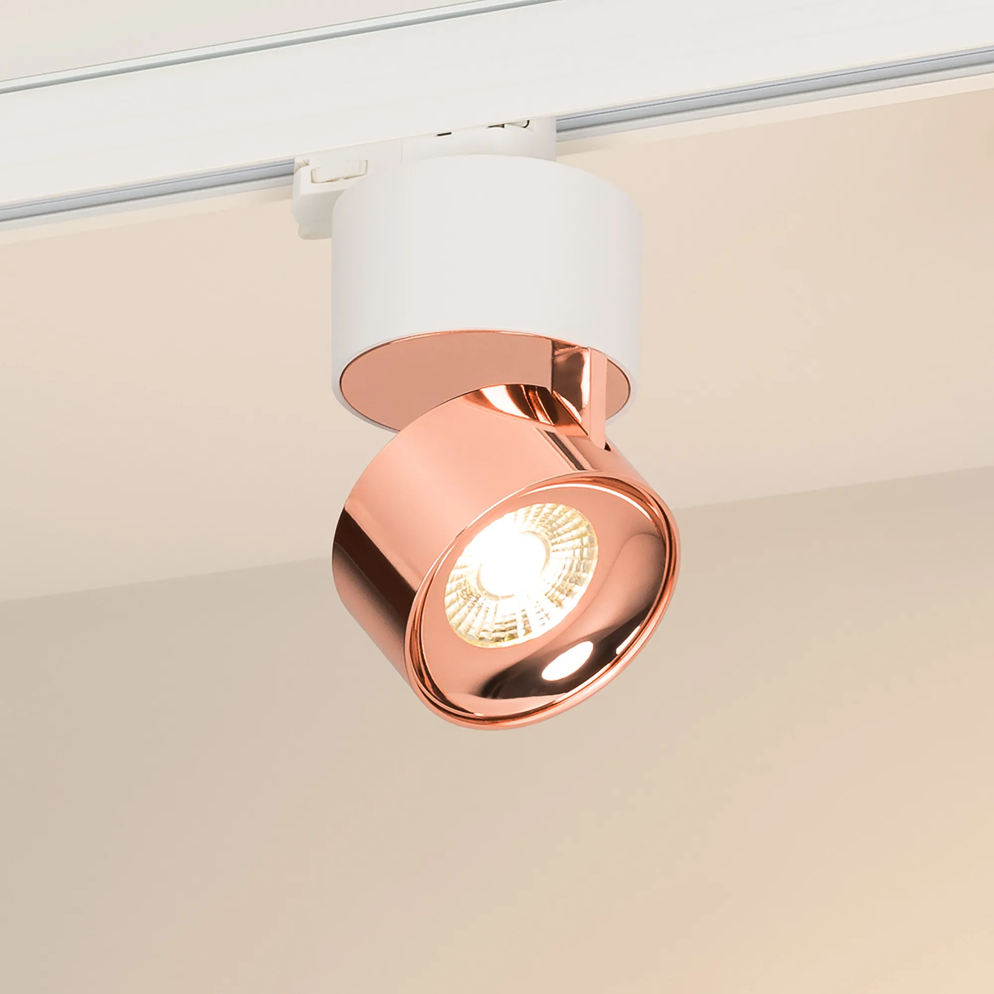 Светильник SP-PLURIO-TRACK-4TR-R77-9W Warm3000 (WH-COP, 36 deg, 230V) (Arlight, IP20 Металл, 3 года) - Изображение