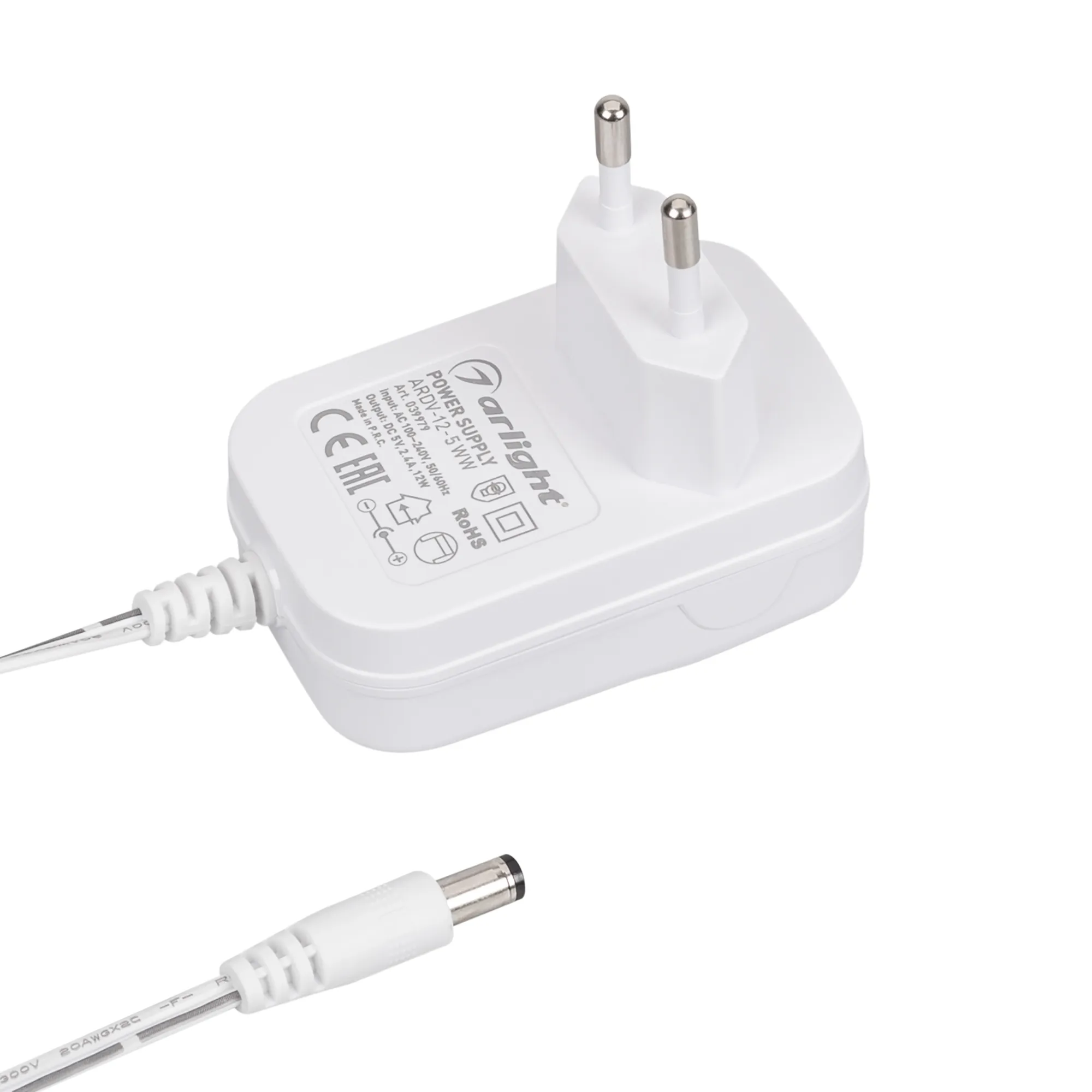 Блок питания ARDV-12-5WW (5V, 2.4A, 12W) (Arlight, Адаптер, 3 года) - Изображение