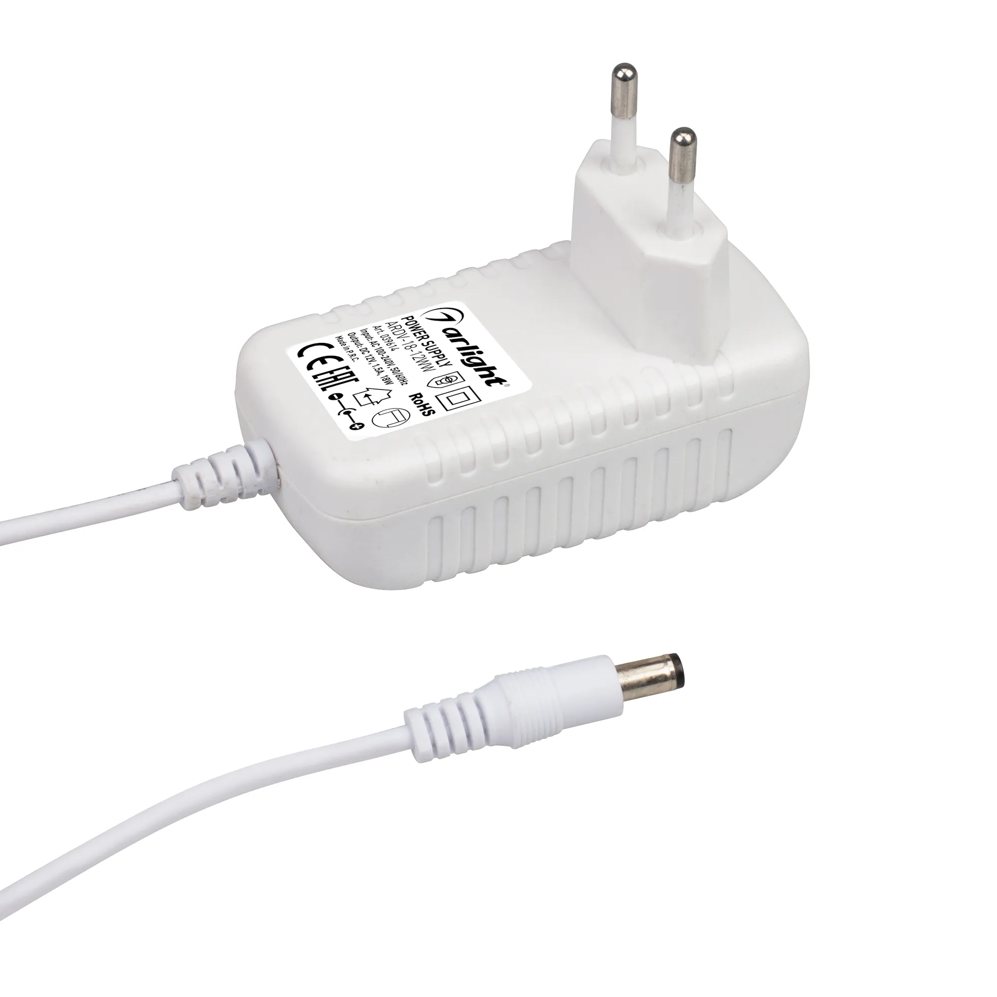 Блок питания ARDV-18-12WW (12V, 1.5A, 18W) (Arlight, Адаптер, 3 года) - Изображение