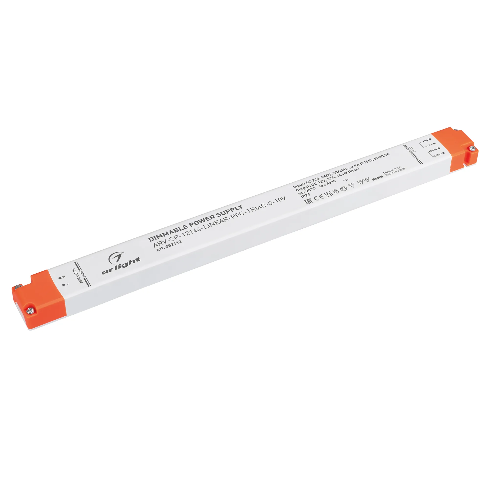 Блок питания ARV-SP-12144-LINEAR-PFC-TRIAC-0-10V (12V, 12A, 144W) (Arlight, IP20 Пластик, 5 лет) - Изображение