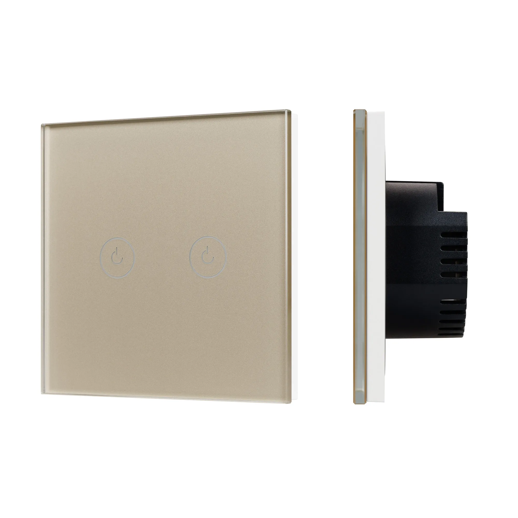 Выключатель сенсорный SWT-OMALI-S02-ZB-GD (250V, 10A, Zigbee) (Arlight, Стекло) - Изображение