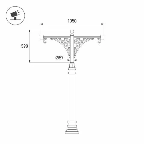 Кронштейн OXOR-SB5-2 BLACK (Arlight, Сталь) - Изображение