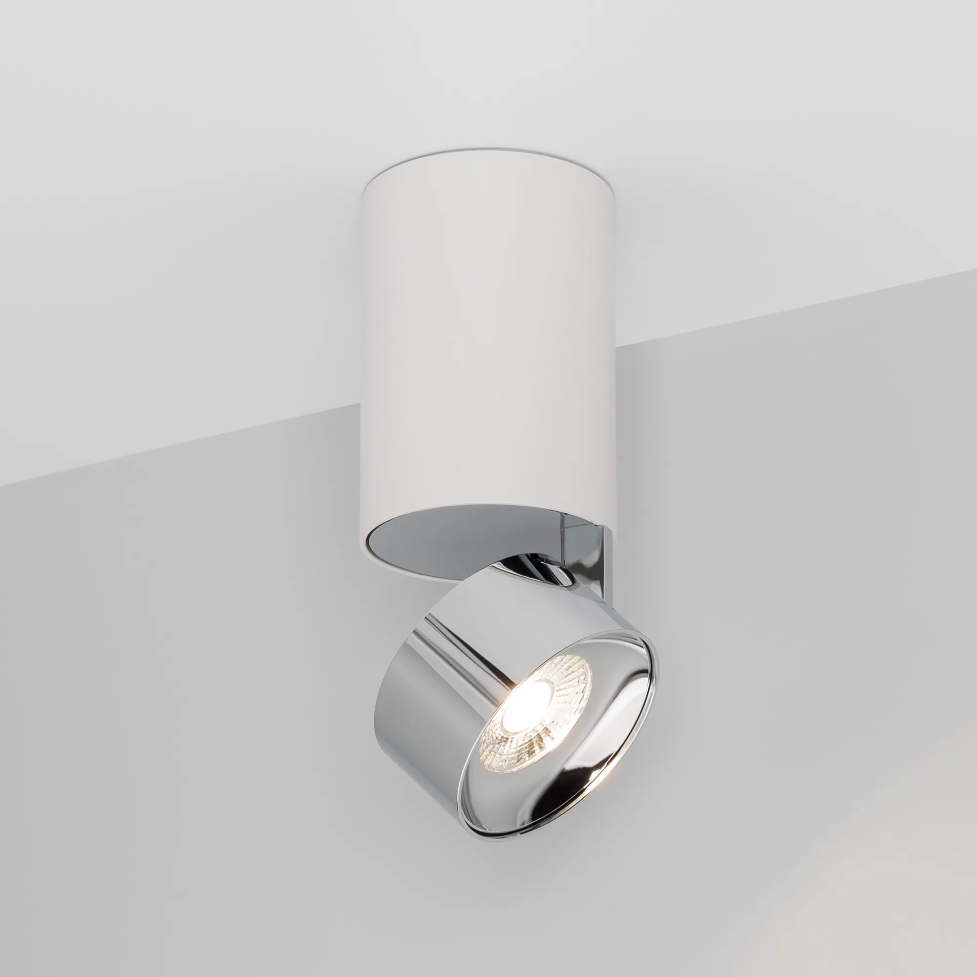 Светильник SP-PLURIO-SURFACE-LONG-R77-9W Day4000 (WH-CHR, 36 deg, 230V) (Arlight, IP20 Металл, 3 года) - Изображение