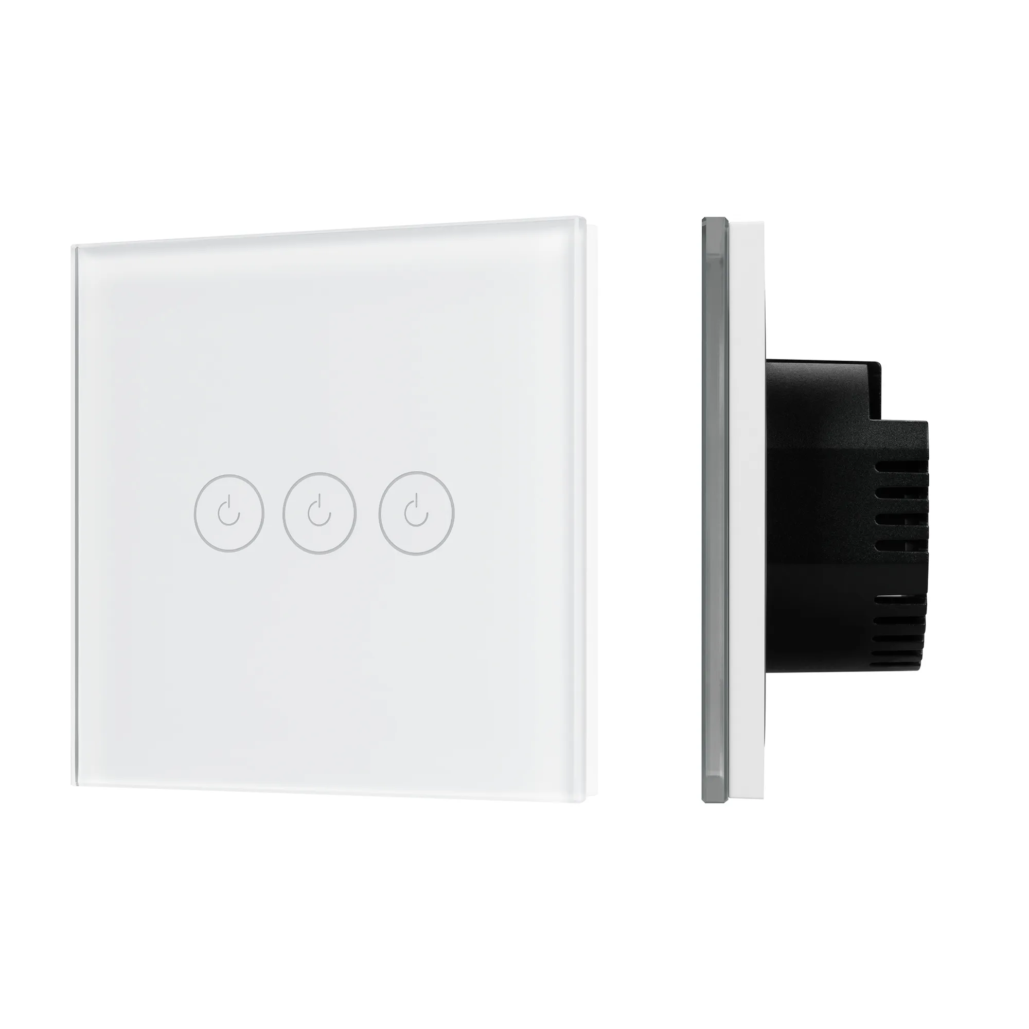 Выключатель сенсорный SWT-OMALI-S03-ZB-WH (250V, 10A, Zigbee) (Arlight, Стекло) - Изображение