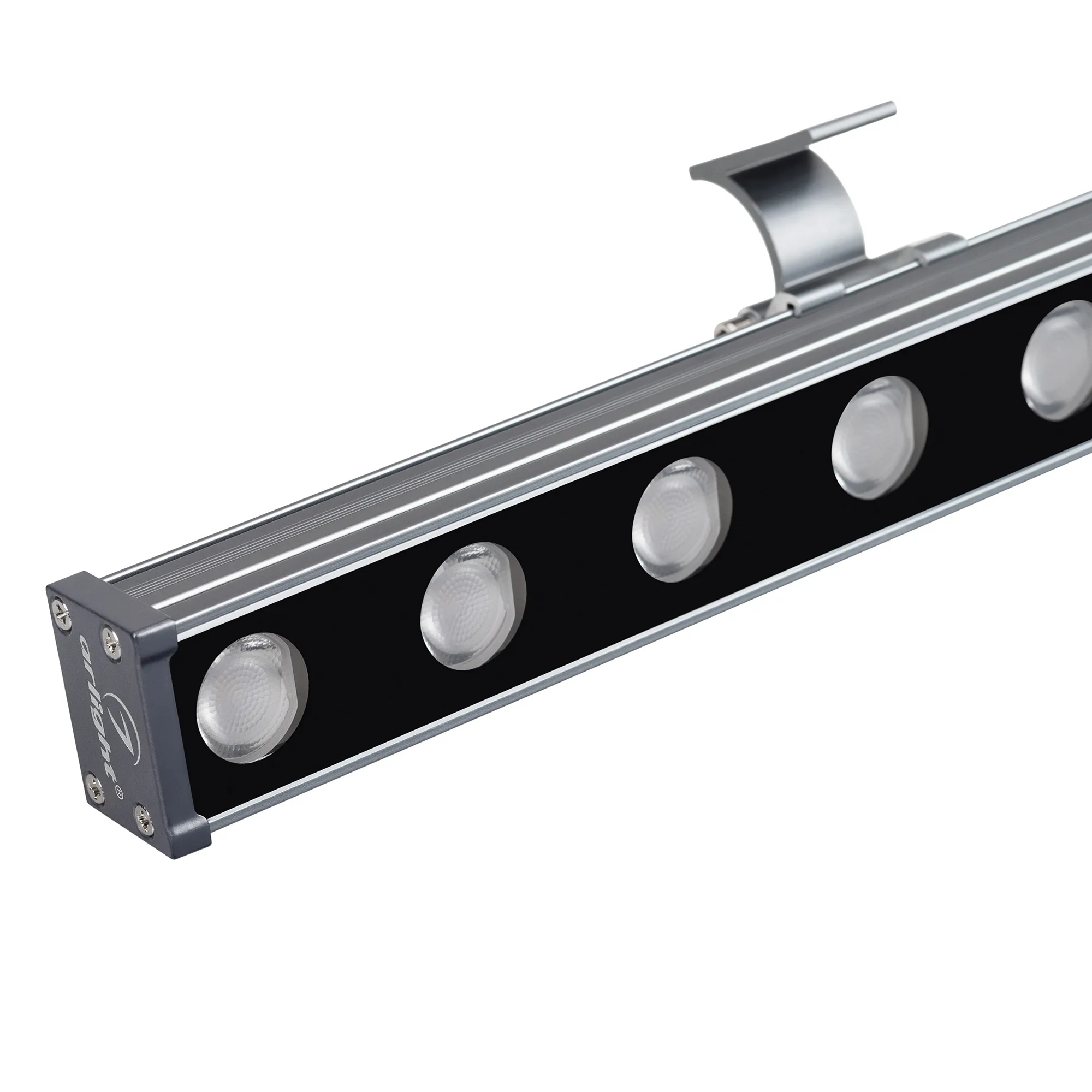 Линейный прожектор AR-LINE-760-18W Warm3000 (GR, 15 deg, 230V) (Arlight, IP65 Металл, 3 года) - Изображение