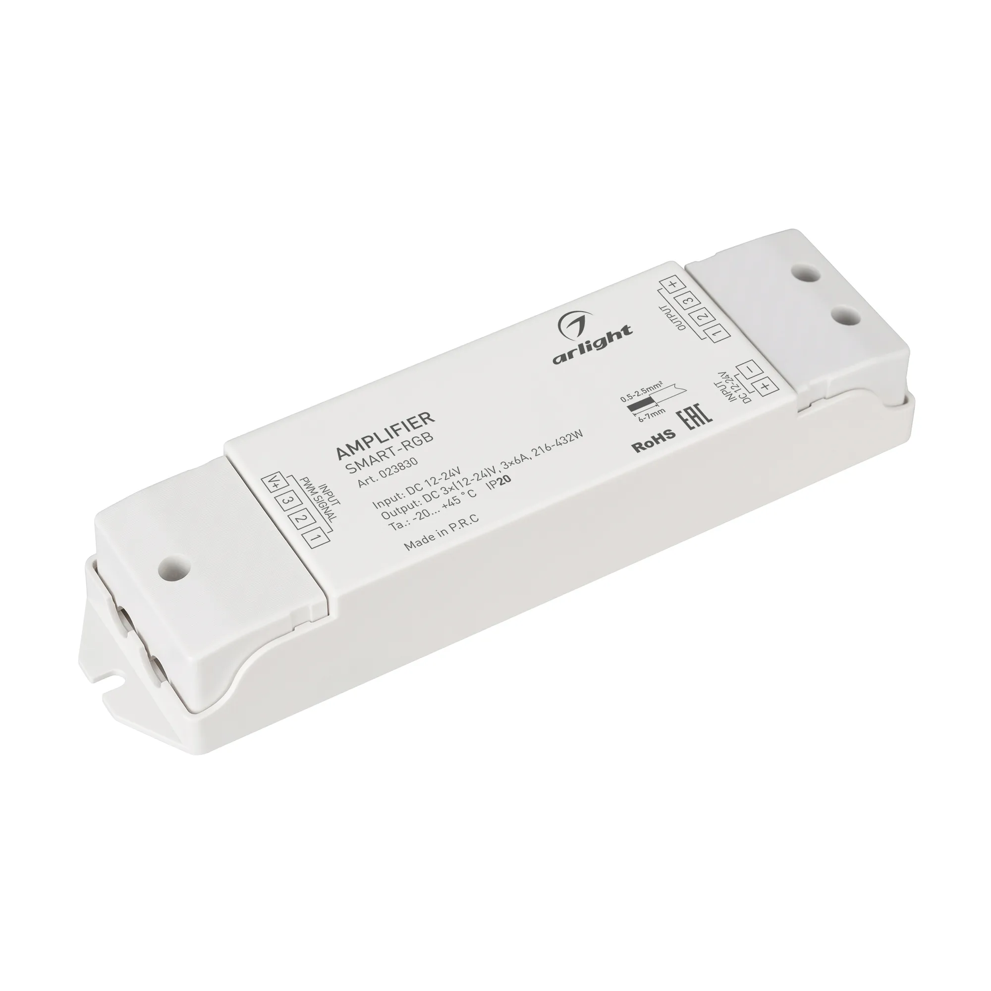 Усилитель SMART-RGB (12-24V, 3x6A) (Arlight, IP20 Пластик, 5 лет) - Изображение