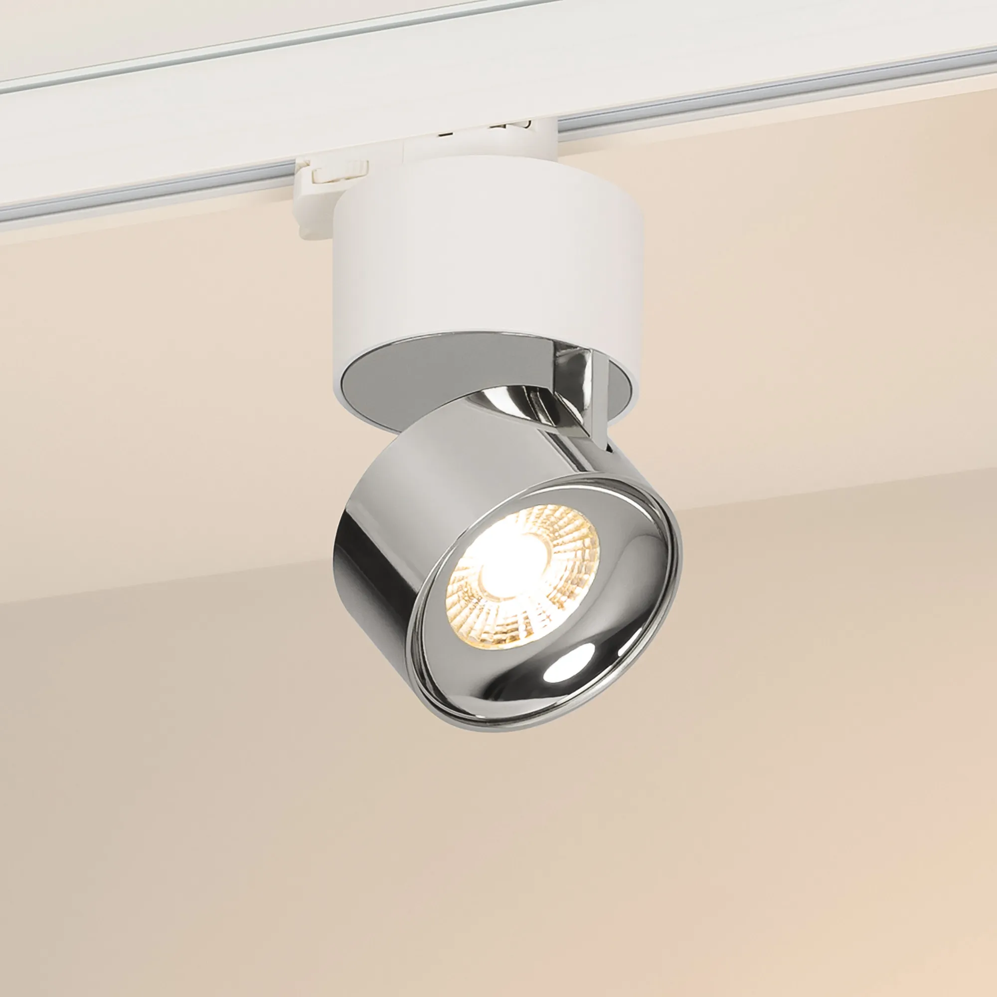 Светильник SP-PLURIO-TRACK-4TR-R77-9W Warm3000 (WH-CHR, 36 deg, 230V) (Arlight, IP20 Металл, 3 года) - Изображение