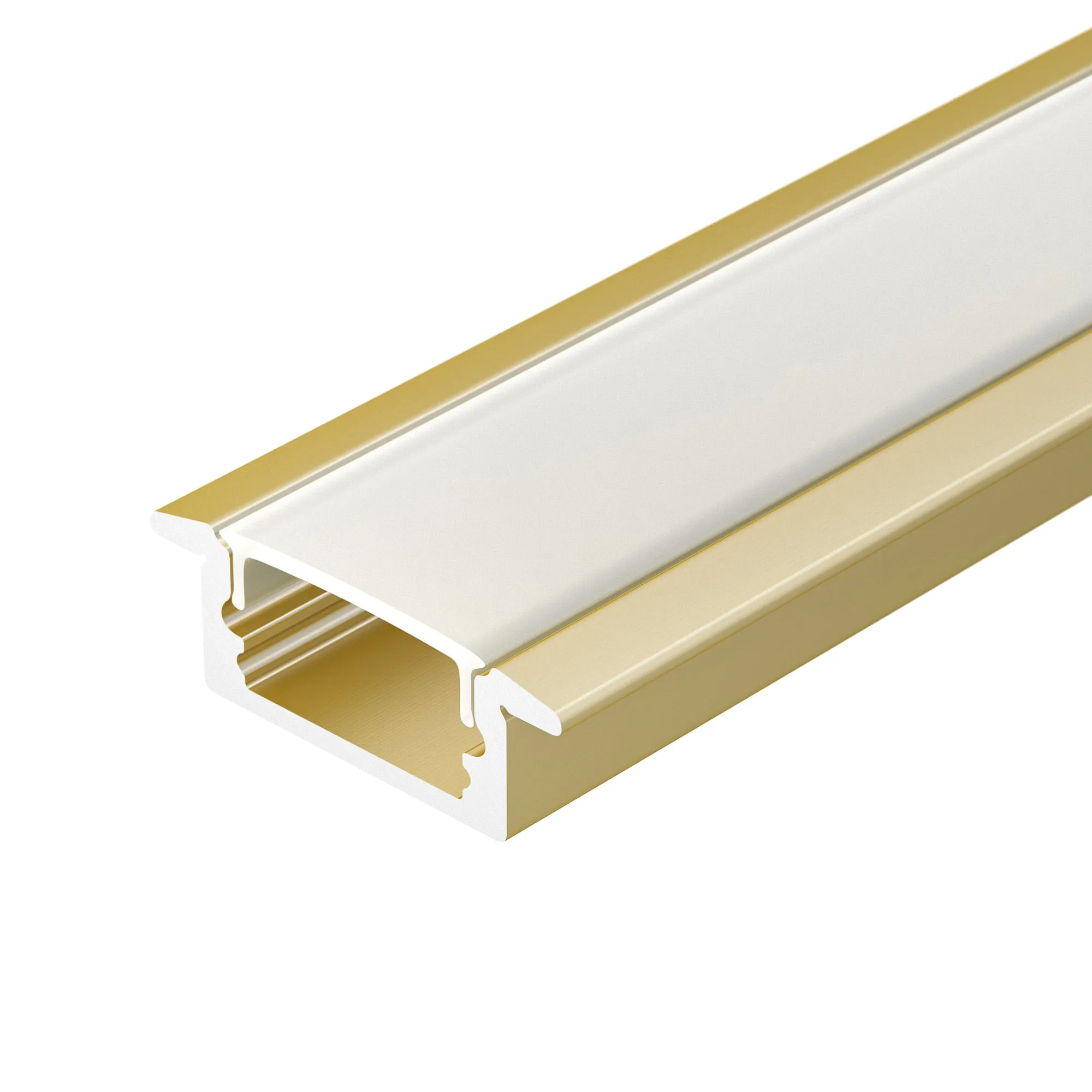 Профиль LINE-2308-F-2000 ANOD GOLD (Arlight, Алюминий) - Изображение