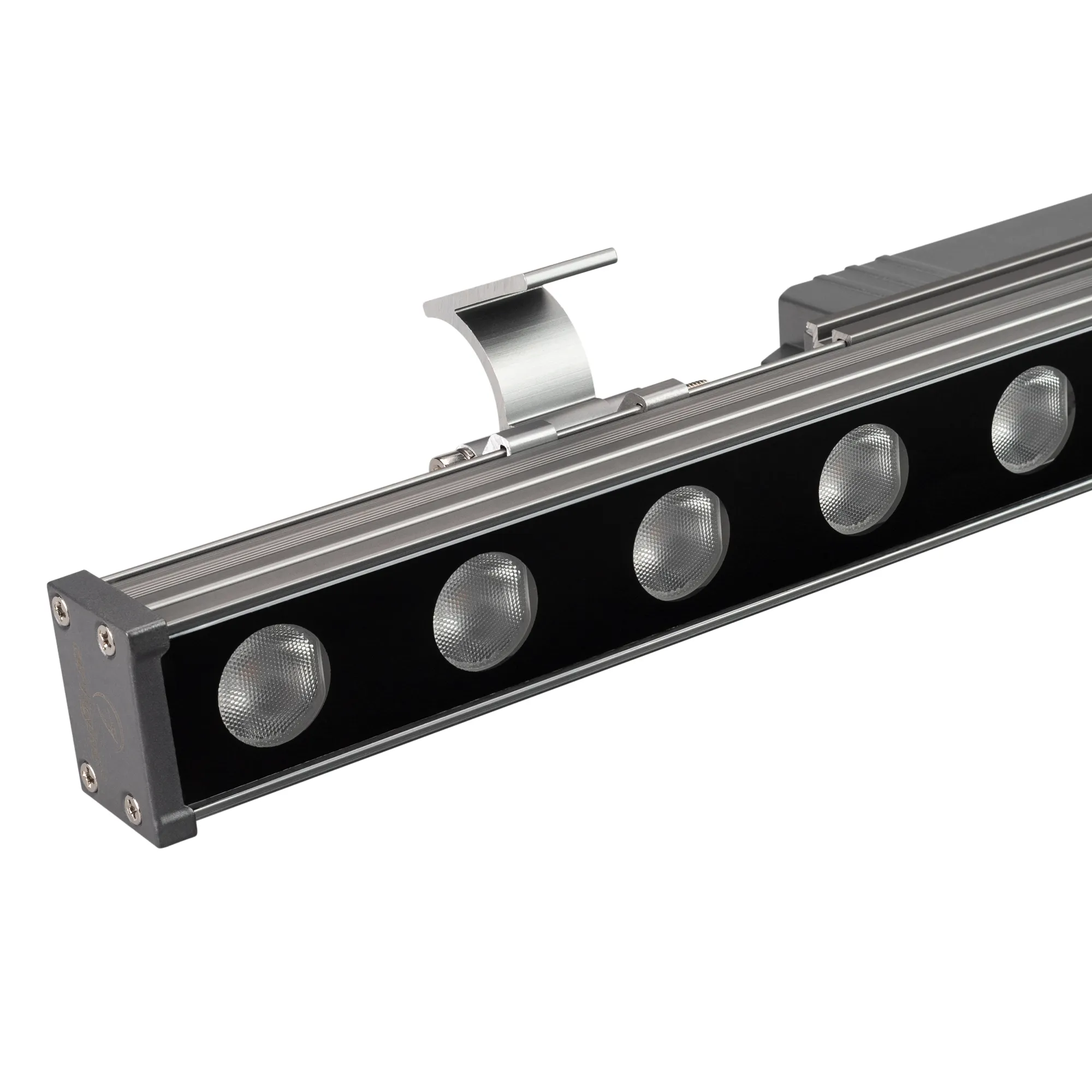 Линейный прожектор AR-LINE-500-12W Warm2700 (GR, 15x60 deg, 230V) (Arlight, IP65 Металл, 3 года) - Изображение