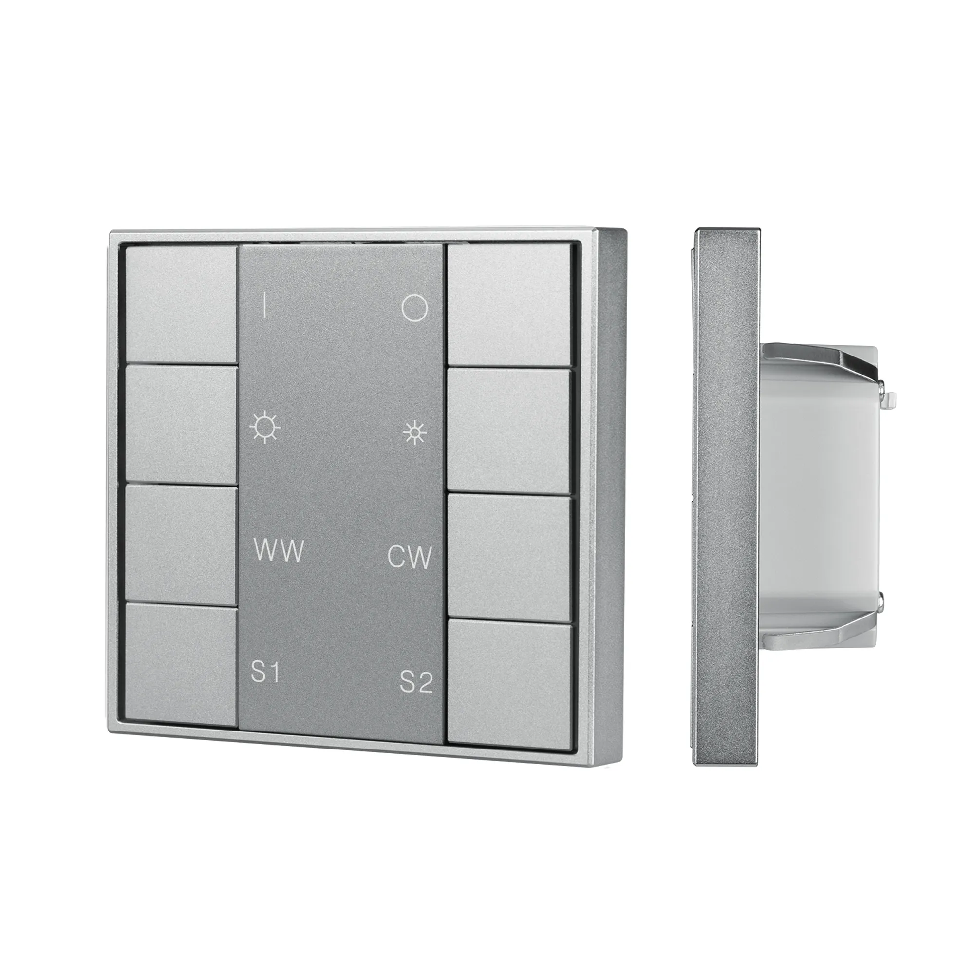 INTELLIGENT ARLIGHT Кнопочная панель DALI-201-23-1G-2SC-MIX-DT8-IN Silver (BUS, Frame) (IARL, IP20 Металл, 3 года) - Изображение